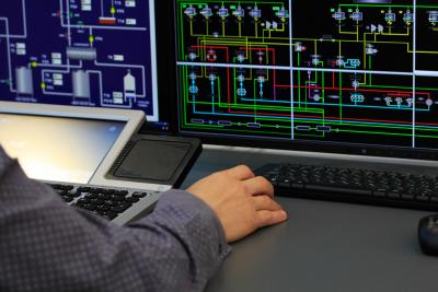 A peron's arm and hand controlling energy systems from a work station